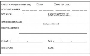 Credit card authorization form pci