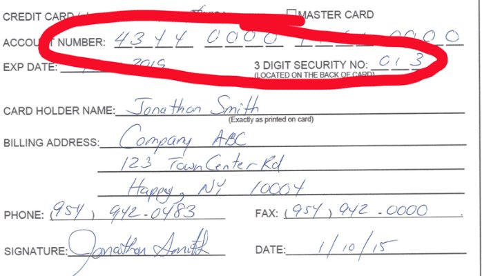 Credit Card Authorization Form And PCI Pliance Update