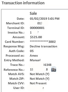 What Is Auth Code 05 decline?  Card Not Present, CenPOS, credit card  processing